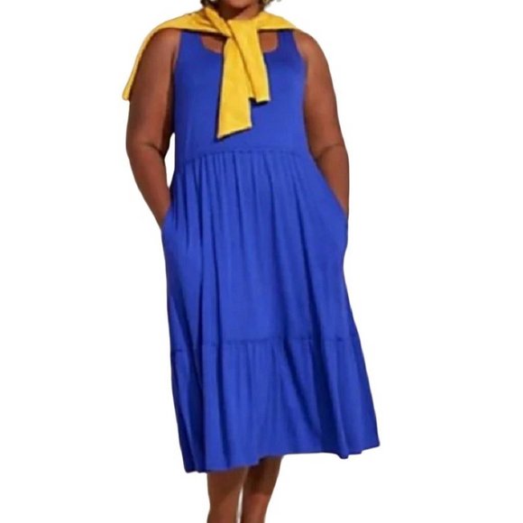 J Jason Wu Knit Midi Dress w/ Shirred Hem Detail XL PETITE (404) - Picture 2 of 8